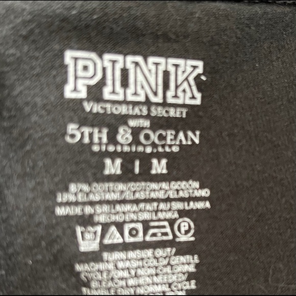 Jayhawks Kansas University JayHawks Pink by Victoria secret Capris size medium - Picture 5 of 14